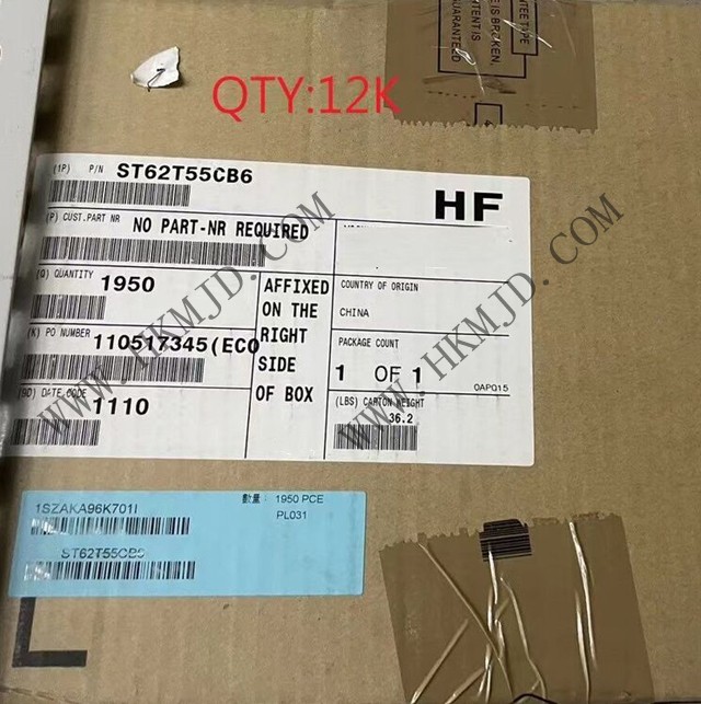 【意法半導體分銷商】供應單片機 ST62T55CB6 8位微控制器 -MCU OTP EPROM 4K SPI